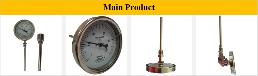 Bimetal Temperature Gauge Pointer Indication -40-600º C Stainless Steel Bimetal Thermometer