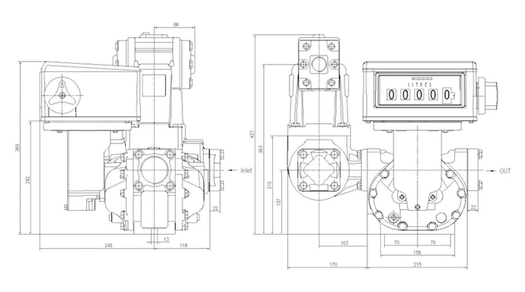 Macsensor Wholesale Tcs Total Control System Pipe Fuel Flow Meter Positive Displacement Flowmeter